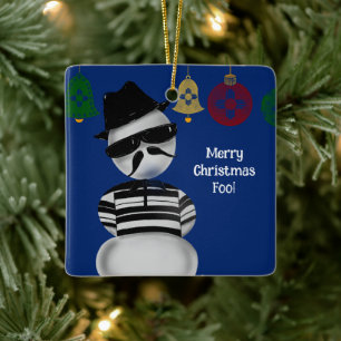 Snowman Cholo Nouveau Mexique Ornements de Noël Zi