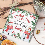 Snowman Christmas 1st Birthday Thank You Favour Favour Tags<br><div class="desc">Don't let the party end without saying 'Thank You' in the most delightful way! Grab our 'Snowman Christmas 1st Birthday Thank You Favour Tags'. Get yours today to add a special touch to your gifts and express your gratitude with style!</div>