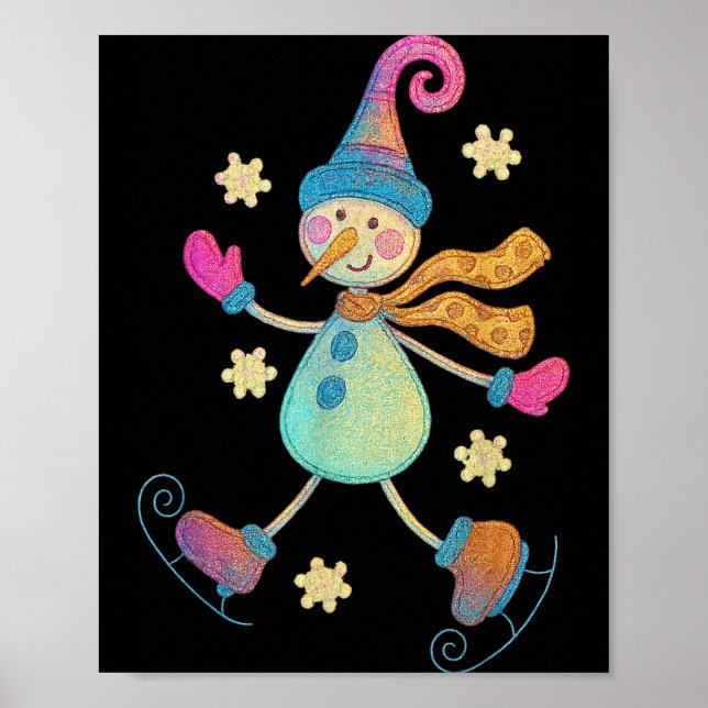 Snowman Christmas 2025 Family Matching Funny Winte Poster (Front)