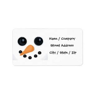 Snowman Christmas Address Labels
