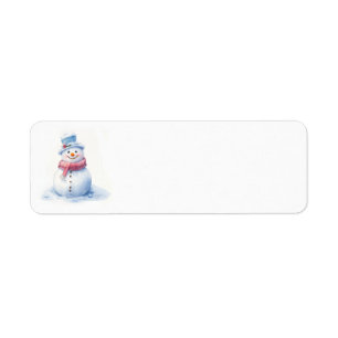 Snowman Christmas Address Labels