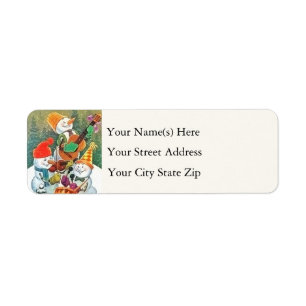 Snowman Christmas Band Vintage