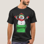Snowman Christmas Box T-Shirt<br><div class="desc">This design is the perfect gift for a birthday, Christmas and other celebrations. It is suitable for women, men and kids.</div>