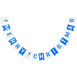Snowman Christmas Bunting Flags