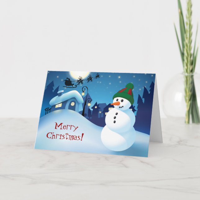 Snowman Christmas card (Front)