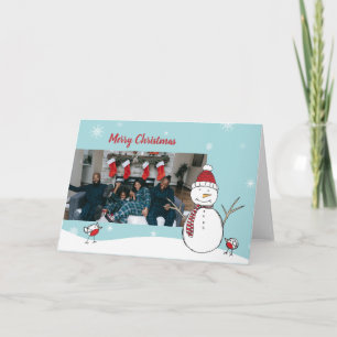 Snowman Christmas Card For Parents Christmas Card