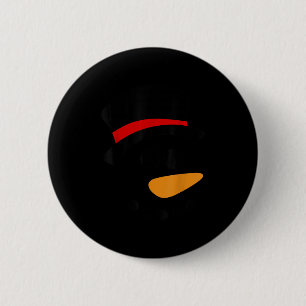 Snowman Christmas Character Face  2 Inch Round Button