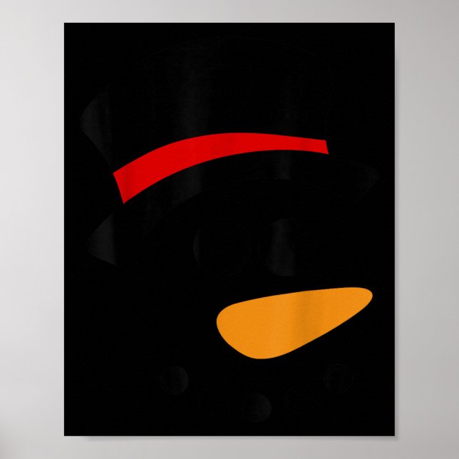 Snowman Christmas Character Face  Poster (Front)