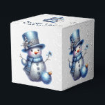 Snowman Christmas Elegant Winter Holidays Favor Box<br><div class="desc">Snowman Christmas Elegant Winter Holidays Favour Boxes. Unique,  beautiful,  stylish design. Easy to be personalized. Font style,  size and colours can be changed. Matching items available.</div>