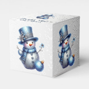 Snowman Christmas Elegant Winter Holidays Favor Box