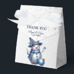 Snowman Christmas Elegant Winter Holidays Favor Box<br><div class="desc">Snowman Christmas Elegant Winter Holidays Favour Boxes. Unique,  beautiful,  stylish design. Easy to be personalized. Font style,  size and colours can be changed. Matching items available.</div>