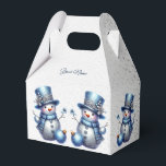 Snowman Christmas Elegant Winter Holidays Favor Box<br><div class="desc">Snowman Christmas Elegant Winter Holidays Favour Boxes. Unique,  beautiful,  stylish design. Easy to be personalized. Font style,  size and colours can be changed. Matching items available.</div>
