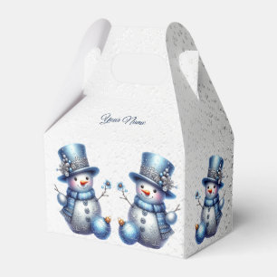Snowman Christmas Elegant Winter Holidays Favor Box