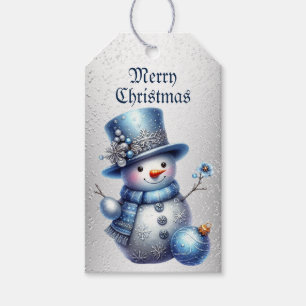 Snowman Christmas Elegant Winter Holidays Gift Tags