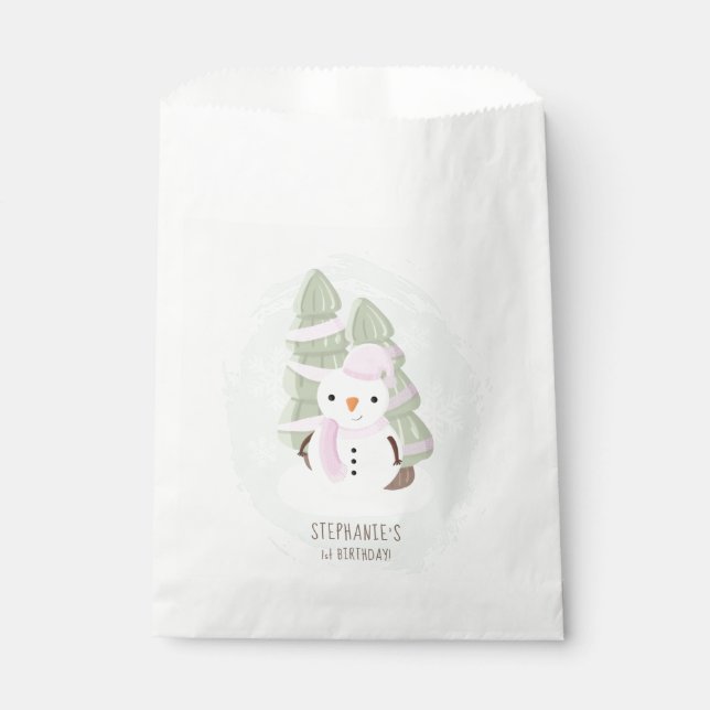 Snowman Christmas Favour Bag (Front)