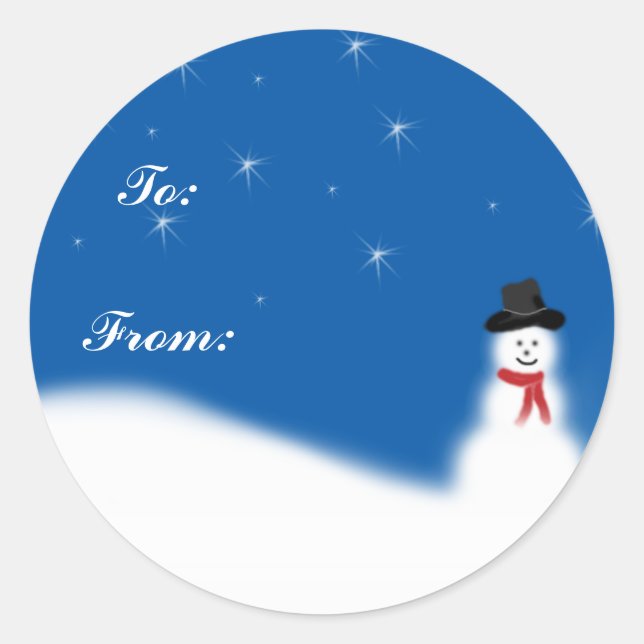 Snowman Christmas Gift Tags (Front)