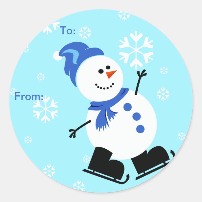Snowman Christmas Gift Tags (Front)