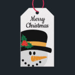 Snowman Christmas Gift Tags<br><div class="desc">This adorable snowman gift tag will add a touch of holiday charm to your gift giving. The back can be personalized with your desired names if you choose. Design includes copyright material of Cricut.</div>