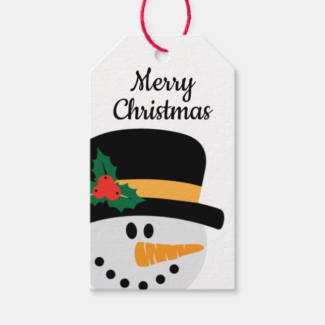 Snowman Christmas  Gift Tags (Front)
