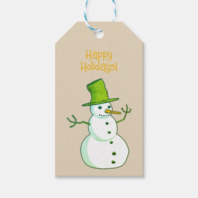 Snowman Christmas Gift Tags (Front)