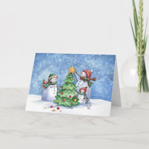 Snowman Christmas Holiday Card