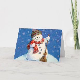 Snowman Christmas Holiday Card