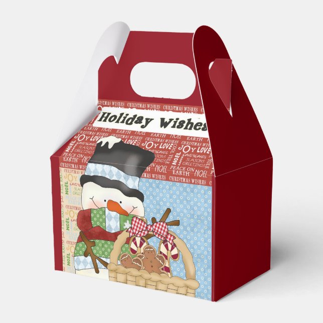 Snowman Christmas Holiday Gift Box (Front Side)