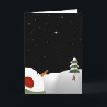 Snowman Christmas In Remembrance Greeting Card<br><div class="desc">This Remembrance Christmas Card features an Eskimo Proverb. Perhaps they are not stars in the sky,   but rather openings where our loved ones  smile down to let us know that they are happy.   Great to share with friends and family to remember a loved one this Christmas.</div>