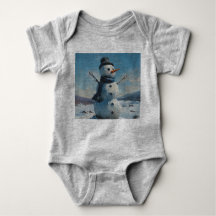 snowman Christmas kids one piece festive