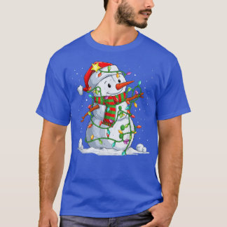 Snowman Christmas Light Family Matching Christmas  T-Shirt