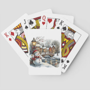 Snowman Christmas Playing Cards