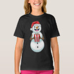 Snowman Christmas Popcorn T-Shirt<br><div class="desc">This design is the perfect gift for a birthday, Christmas and other celebrations. It is suitable for women, men and kids.</div>