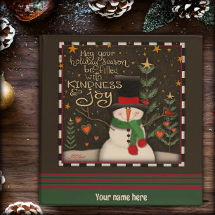 Snowman Christmas Quote Holiday Organizer Binder