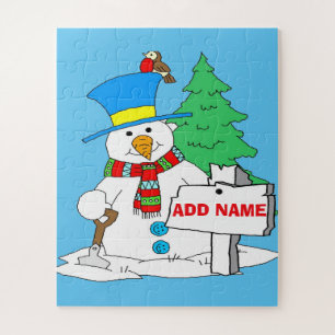 Snowman Christmas style Jigsaw Puzzle