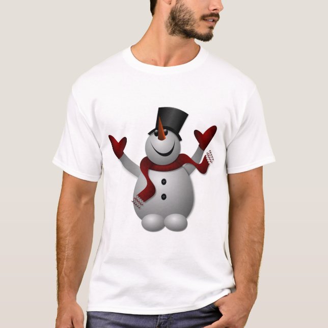 Snowman Christmas T-Shirt (Front)