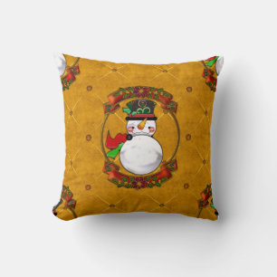 Snowman Christmas Throw Pillow