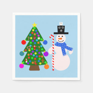 Snowman & Christmas Tree #3 Napkins