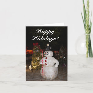 Snowman & Christmas Tree Card