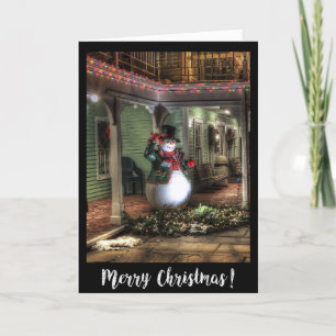 Snowman Christmas Tree Decoration Holiday Card