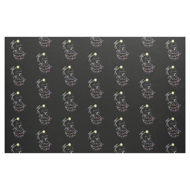 Snowman Christmas Tree Fabric (Fat Quarter)