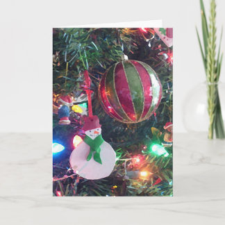 Snowman Christmas Tree Greeting Card