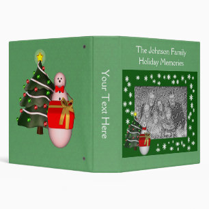 Snowman Christmas Tree Holiday Personalized Binder