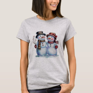 Snowman Christmas Vintage Holiday T-Shirt