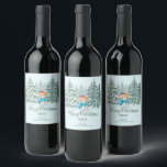 Snowman Christmas Wine Label<br><div class="desc">Add this adorable Snowman Christmas Wine Label to your holiday party supplies! This unique design is all ready for you to customize! Exclusive from Up On the Mountain.</div>