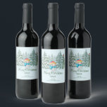 Snowman Christmas Wine Label<br><div class="desc">Add this adorable Snowman Christmas Wine Label to your holiday party supplies! This unique design is all ready for you to customize! Exclusive from Up On the Mountain.</div>