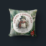 Snowman Christmas Wishes Throw Pillow<br><div class="desc">Snowman Cute Watercolor Christmas Wishes Convenience is key during this busy season! Visit our Zazzle store to explore the complete Snowman Cute Watercolor Christmas Wishes collection. With just a few clicks, you can have these delightful designs delivered right to your doorstep. If you need any further customisation please feel free...</div>