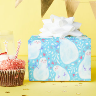 Snowman Christmas wrapping paper