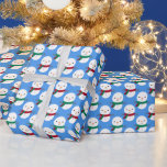 Snowman Christmas Wrapping Paper<br><div class="desc">What better way to present that special gift at Christmas than to wrap it up in quality wrapping paper. This design has a snowman graphic on a red background throughout. Definitely worth paying a little more for a pattern that is not available in city stores and will be different to...</div>