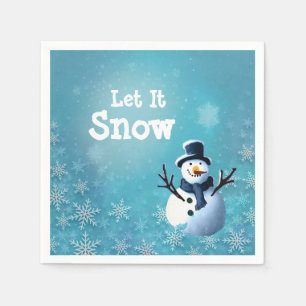Snowman Cocktail Napkin