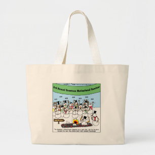 Snowman Convention Funny Christmas Gifts & Tees Large Tote Bag
